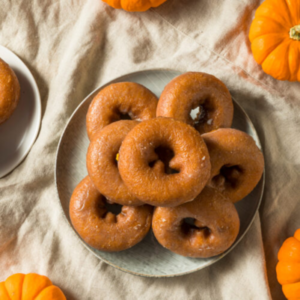 braces-friendly pumpkin spice donuts